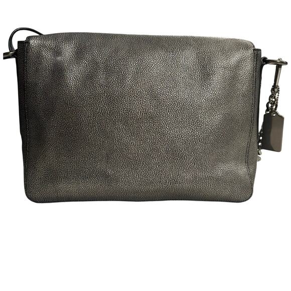 Coach Crosstown Crossbody metallic turnkey chain/leather strap tag minimalist - Picture 2 of 11